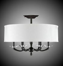 American Brass & Crystal FM5435-32G-36G-ST-GL - Six Light Flush Mount